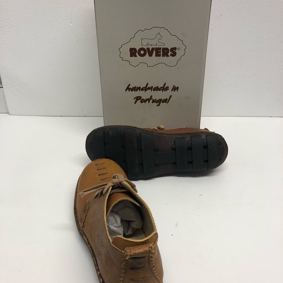 Rovers casual shoes sneakers tan premium leather - Picture 4 of 5